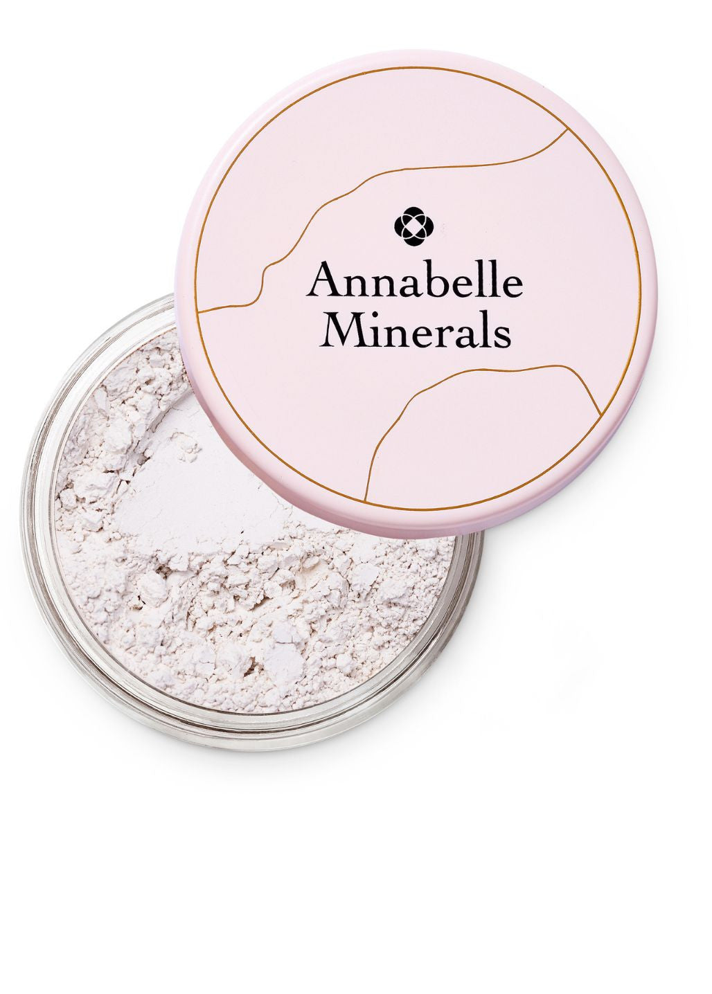 Pojemnik z glinkowym cieniem do powiek Annabelle Minerals w mlecznobiałym odcieniu