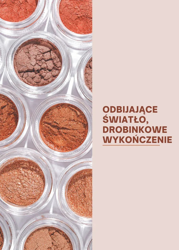 Małe z pigmentami mineralnymi, oferujące efekt rozświetlenia